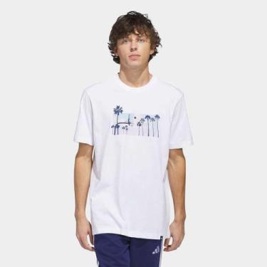 Imagem de Camiseta Adidas Photorl Masculina, Branco, M