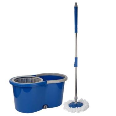 Imagem de Mop Giratório 360 Graus com Balde Centrífuga 13 Litros Refil Microfibr