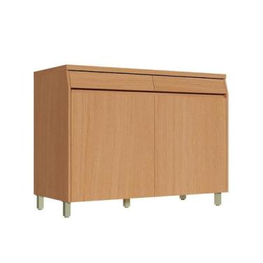 Imagem de Balcão de Cozinha com Tampo Simone Mendes 100% MDF 2 Portas 2 Gavetas 