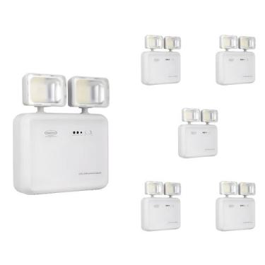 Imagem de 6 Luz De Emergência LED Segurimax Fria Bivolt Recarregável