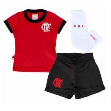 Imagem de Uniforme Infantil Flamengo Artilheira Feminino Oficial, Tam 3
