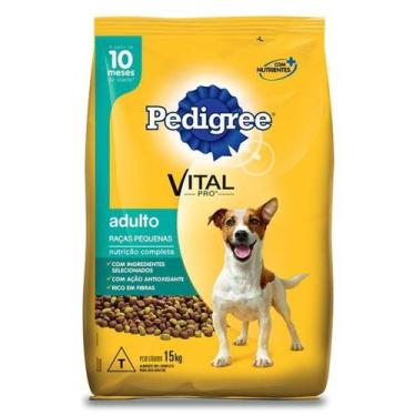 Imagem de Ração Pedigree Para Cães Adultos de Raças Pequenas - 15 KG