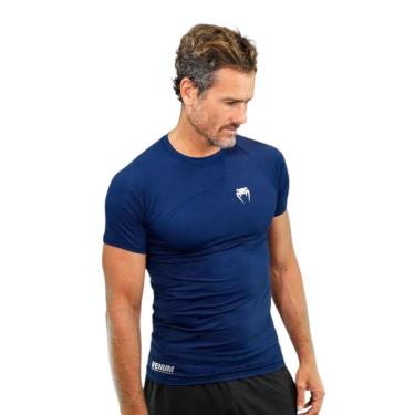 Imagem de Rashguard Venum Flow Azul - Manga Curta - XGG-Masculino