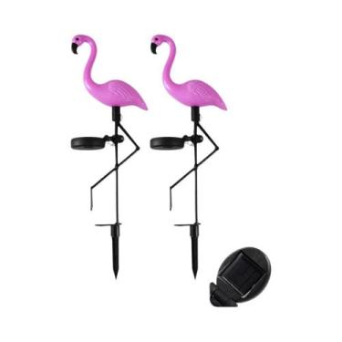 Imagem de Luz Solar À Prova d'Água Em Forma De Flamingo Para Jardim, Lâmpada Ext