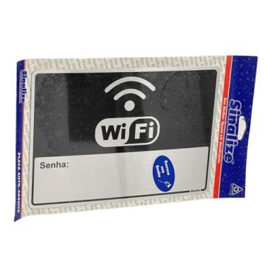 Imagem de Placa Alumínio Wifi Coloque A Sua Senha Sinalize 16x23cm