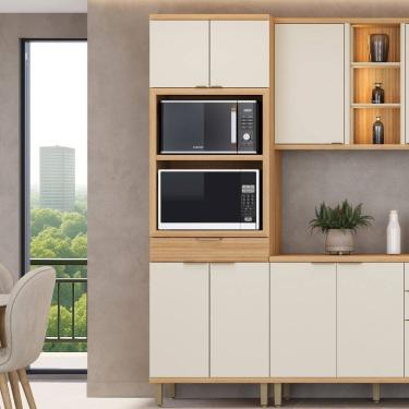 Imagem de Torre Quente 4 Portas Mdf 230cmx70cm Bless Jequitibá/Off White