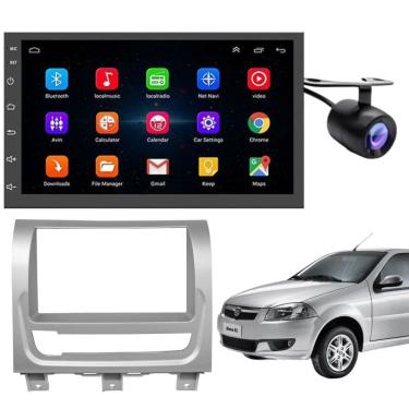 Imagem de Central Multimídia Automotiva Android Auto Fiat Siena Moldura com Câmera de Ré 7 Touch...