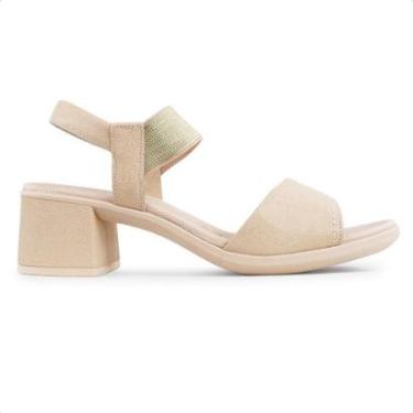 Imagem de Sandália Usaflex Salto Bloco Tira Elástico Feminina-Feminino