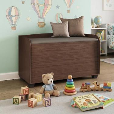 Imagem de Baú Para Quarto Estofado Multiuso Ébano - Regale, Ébano