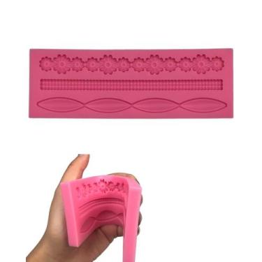 Imagem de Molde Silicone Decoração Flores Pasta Americana Resina Biscuit -  Prim