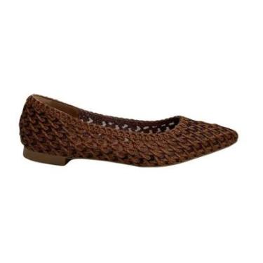 Imagem de Sapatilha Valentina Feminina 373315 Marrom-Feminino