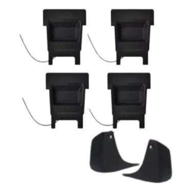 Imagem de Kit Acabamento Spoiler Astra Dianteiro Traseiro Final Preto - AutoPlas