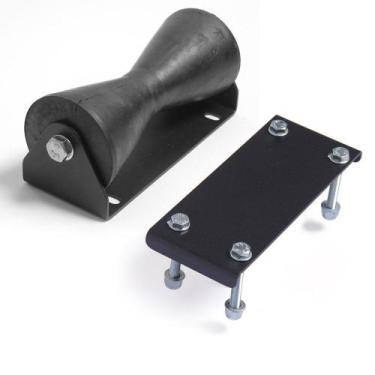 Imagem de Kit Rolete borracha 185mm com suporte para reboque barco lancha - Maxx