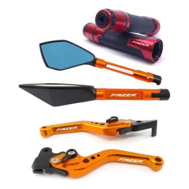 Imagem de Kit Manete Manopla Retrovisor Fazer 250 150 Fz25 Fz15 Abs - Special Li