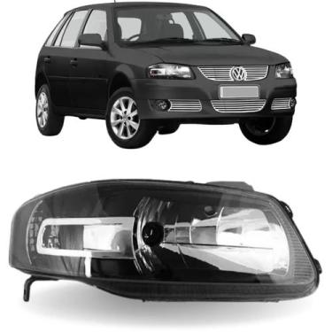 Imagem de Farol direito gol g4 2006 a 2014 máscara negra - BBS