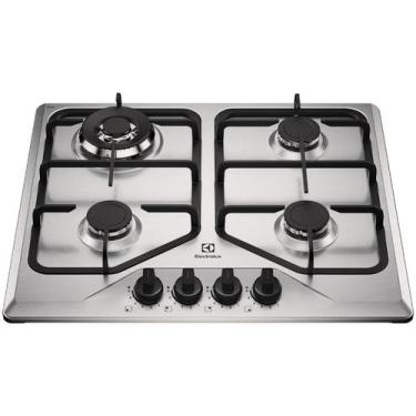 Imagem de Cooktop Electrolux 4 Bocas Experience Inox com Grades Duplas Ferro Fun