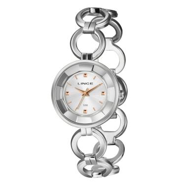 Imagem de Relógio LINCE feminino analógico prata elos LRM4840L31 S1SX
