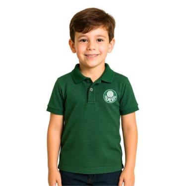 Imagem de Camisa Infantil Palmeiras Verde Polo Oficial - Revedor, Tam 10