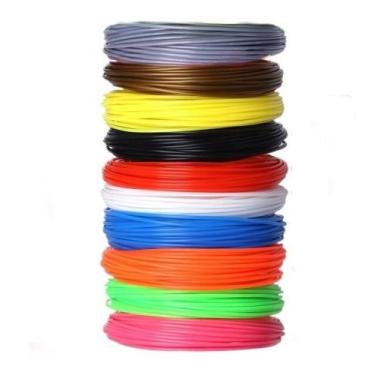Imagem de Refil Filamento Kit 10 Cores 50 M Caneta 3D - Coisaria