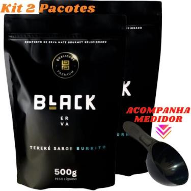 Imagem de Kit Com 2 Erva Mate Tereré 500g Black Erva Chá de Qualidade Premium Er