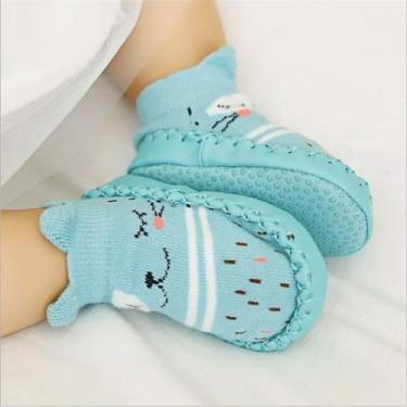 Imagem de Meia Sapatinho para Bebê Antiderrapante Super Conforto. - BabyShoes, V