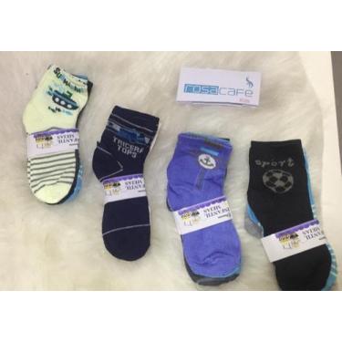 Imagem de Meia infantil masculina com 12 pares tamanho 27 ao 31, 8 a 10 anos. - 