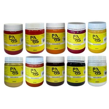 Imagem de Kit Tons de Fogo e Sol Tinta Acrílica Artística Paris 250ml