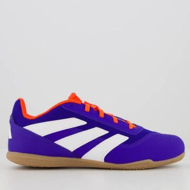 Imagem de Chuteira Adidas Predator Club IN Futsal Azul e Branca, 43