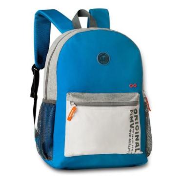Imagem de Mochila Costas Juvenil Sport Escolar Passeio Masculina Clio, Azul