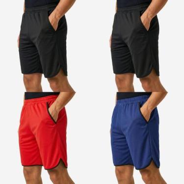 Imagem de Kit 4 Shorts Bermuda Masculina Dry Fit Esportiva Leve com Bolsos Acade