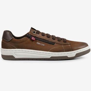 Imagem de Sapatênis Couro Ferracini Vox 8052 617D Marrom Masculino, 43