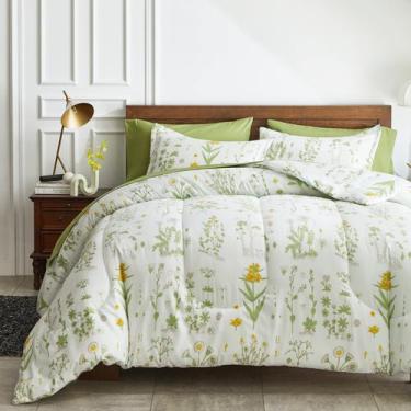 Imagem de Cama em uma bolsa Joyreap Twin Green Leaves Yellow Flower