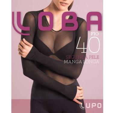 Imagem de Segunda Pele Manga Longa Loba/Lupo Fio 40 Cód. 800-001, Preto, Único