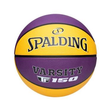 Imagem de Bola Basquete Spalding Varsity TF-150 Amarela e Roxa
