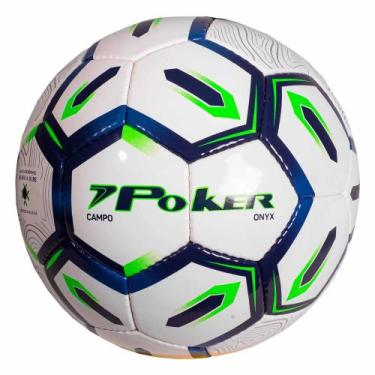 Imagem de Bola Futebol de Campo Extra 32 Gomos Onyx Poker, Azul
