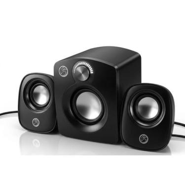 Imagem de Caixa de som 2.1 bpc sp203 subwoofer 11w usb dj gamer preto - BRAZIL P
