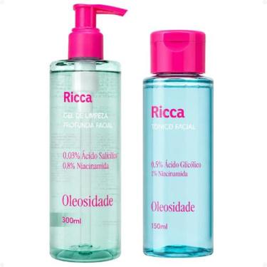 Imagem de Kit Ricca Facial: Gel De Limpeza Profunda 300ml e Tônico Facial 150ml 