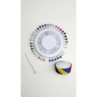 Imagem de 320 Alfinetes Cabeça Bola Colorida 3,6cm - Congratulations Store