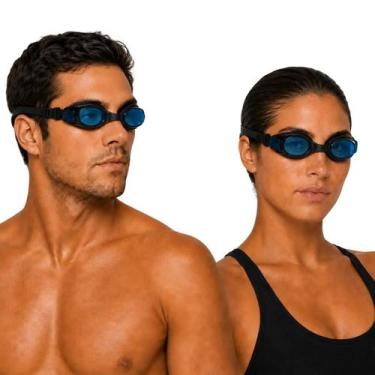 Imagem de óculos de natação ante embaçante silicone confortável profissional fun
