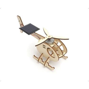 Imagem de Helicóptero Movido a Energia Solar Projeto DIY em MDF Kit Educacional 