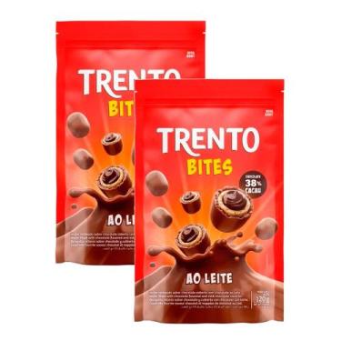 Imagem de Kit 2 Chocolate Trento Bites Ao Leite 120g