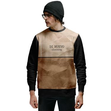Imagem de Blusa de Moletom Textura Papel Amassado Di Nuevo Masculina-Masculino