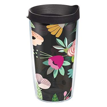 Imagem de Tervis Brilliant Buds Feito nos EUA Copo de Parede Dupla Isolada Mantém Bebidas Frias e Quentes, 473 ml Clássico, Botões Brilhantes