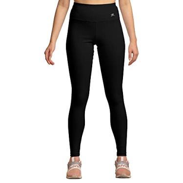 Imagem de Calça Legging Solid Power UV50 Muvin – Feminino - Proteção Solar - Boa Respirabilidade – Elasticidade – Sustentação - Corrida – Academia – Fitness – Toque Suave – Gramatura Superior (Preto, P)