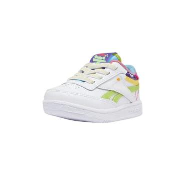 Imagem de Reebok Tênis unissex infantil Club C Revenge, Ftwr branco/verde sônico/água-marinha radiante, 5 Toddler