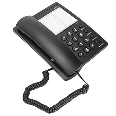 Imagem de Telefone fixo para home office, função de bloqueio de pausa Rediscar retomar telefone com fio de mesa para empresas