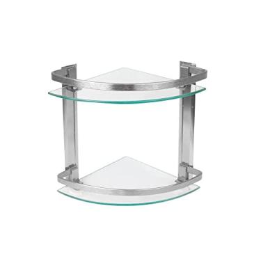 Imagem de Prateleira Porta Shampoo Duplo de Vidro Prizi Cromado