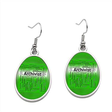 Imagem de Brinco Archivista Job Indica Arquivo Curador e Arquivo - Brincos pendentes para meninas - Presente de festa de aniversário dos namorados