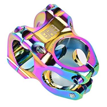 Imagem de Hastes de guidão para mountain bike, CNC com revestimento a vácuo, ultra leve, vazada, para guidão curto, 35 mm, haste para guidão de liga de alumínio para bicicleta de estrada, MTB (colorido)