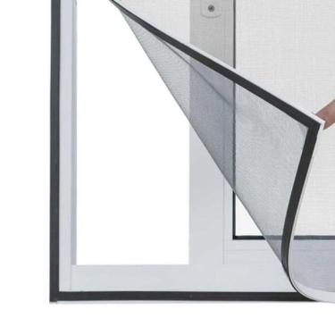 Imagem de Tela Cortina Mosquiteiro KIT 2 UNI Dengue Magnetico Ima Janela Facil Instalação